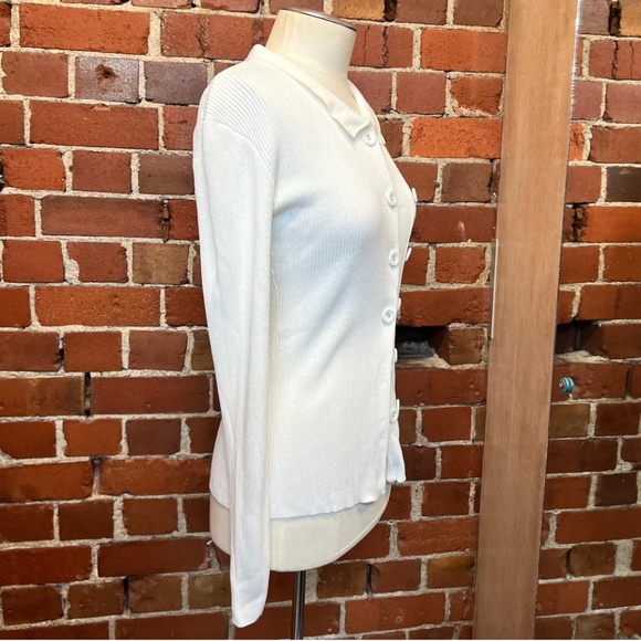 **SOLD** CHRISTOPHER ESBER GUC Double Button Cardigan in Ivory Size M - Picture 4 of 11